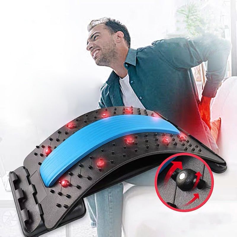 Masajeador de espalda ajustable multinivel con magnetoterapia para cintura, cuello, fitness, soporte lumbar y cervical, alivio del dolor.