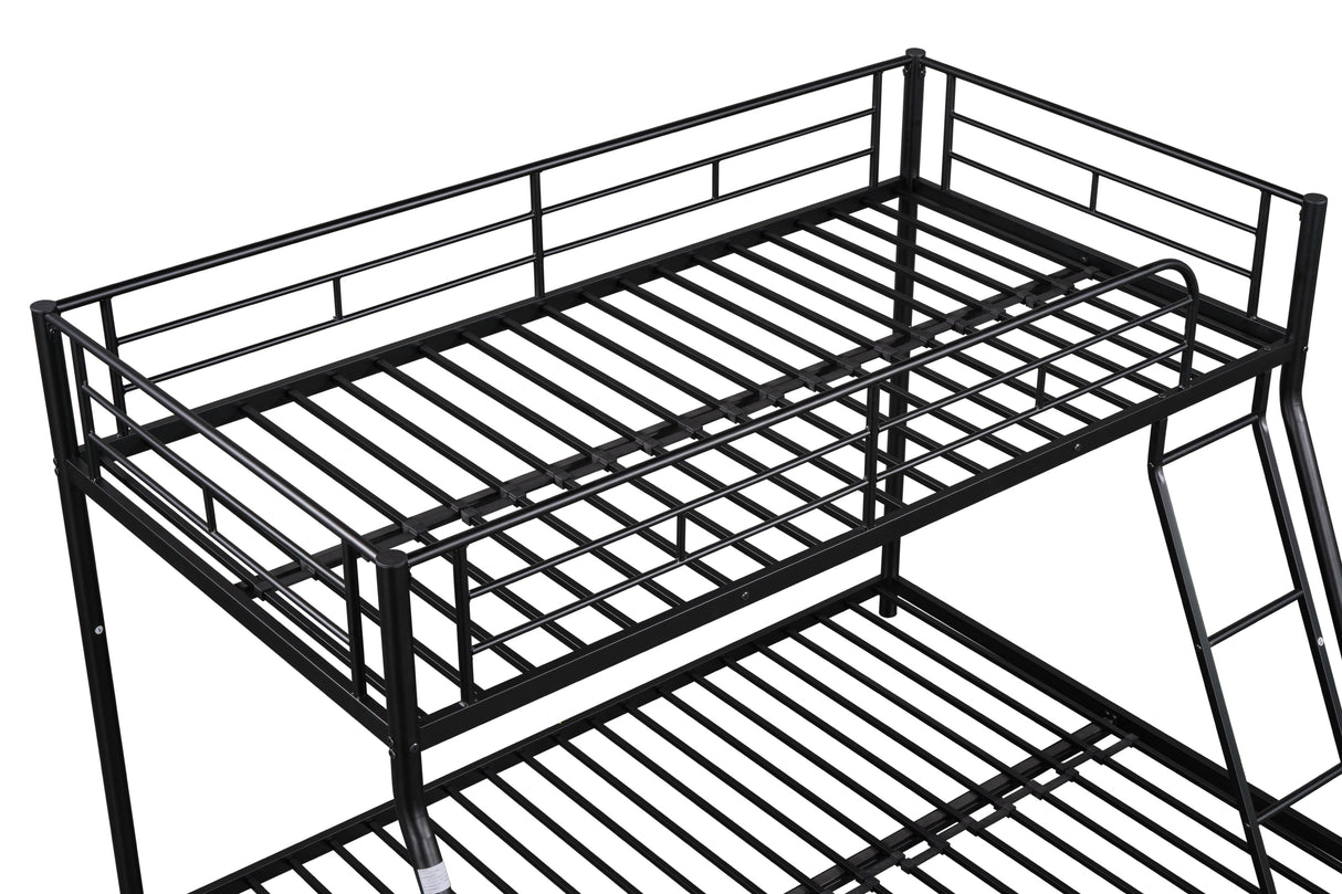 Metal Twin over Full Bunk Bed/ Heavy-duty Sturdy Metal/ Noise Reduced/ Safety Guardrail/ CPC Certified/ No Box Spring Needed - V.I.P Digital Presence