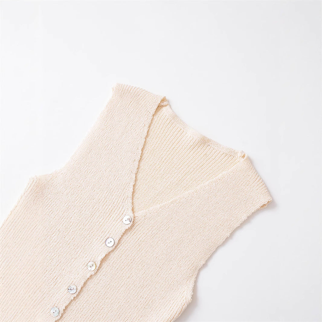 Spring New Style Round Neck Solid Color Loose Design Unique Temperament Knitwear - V.I.P Digital Presence