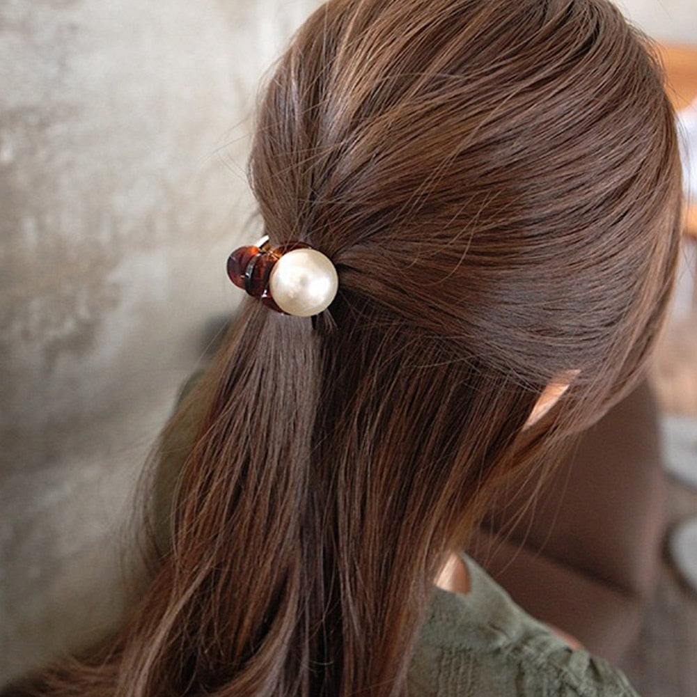 Korean Sweet Mini Round Pearl Hairpins For Women Girls Hair Claw Barrettes Hair Crab Clips Styling Make UP Tool Hair Accessories - V.I.P Digital Presence