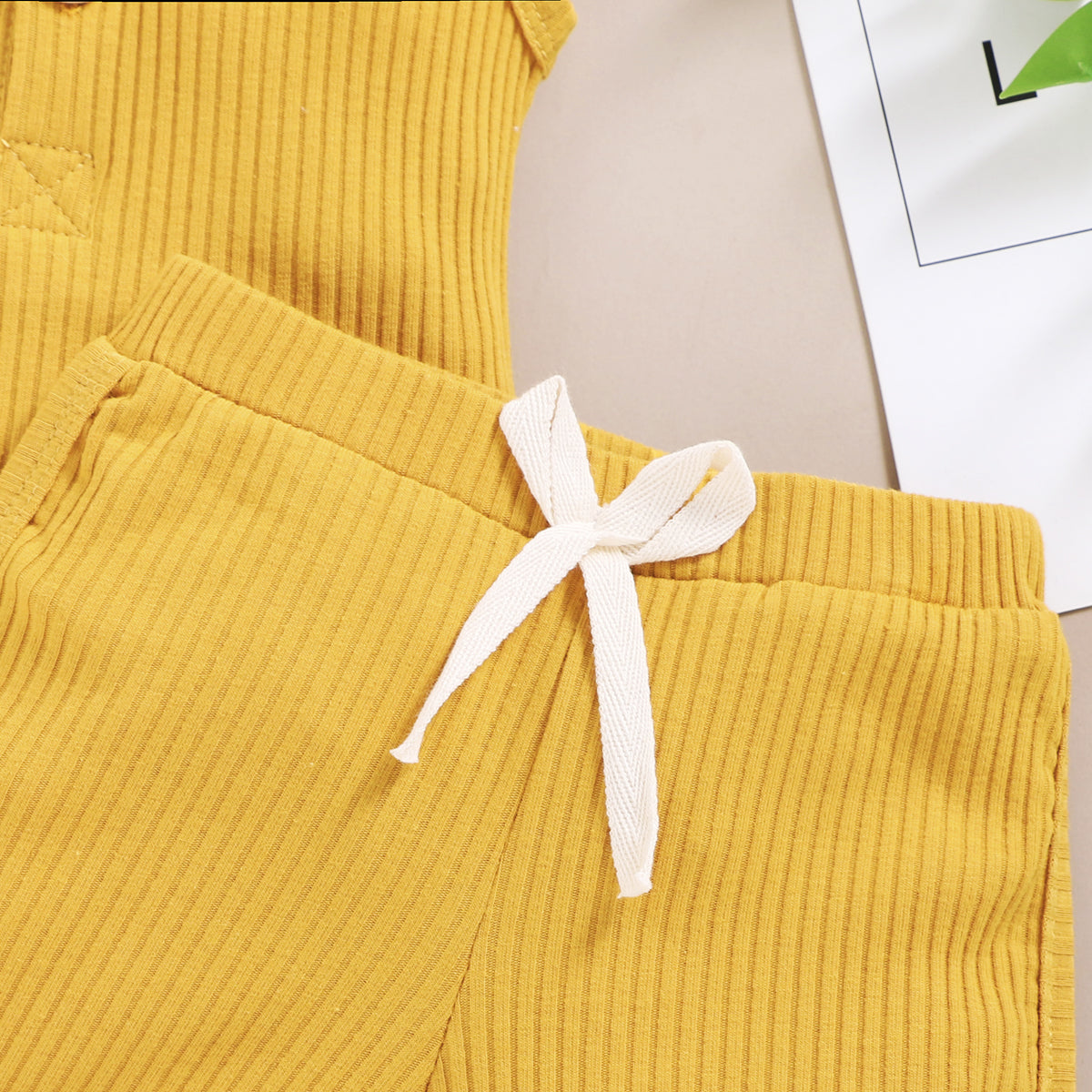 Baby Clothes Set Toddler Boys Girls Solid Sleeveless Button Vest Tops+shorts Outfits Set roupa bebes menina newborn clothes - V.I.P Digital Presence