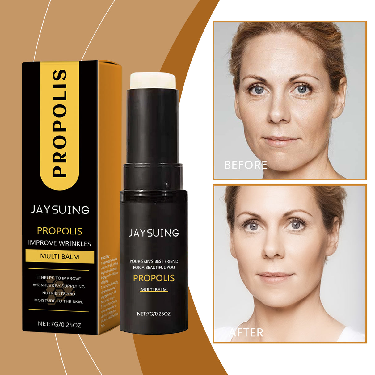 Hidratante reafirmante de propóleo, antiarrugas, hidratante y rejuvenecedor facial.