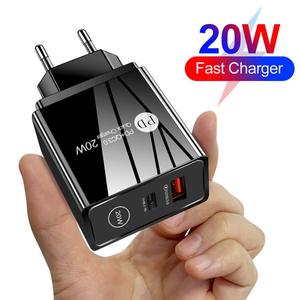 Cargador de teléfono móvil PD QC3.0 de carga rápida de 20 W