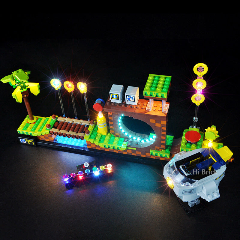 Building block lighting compatible with LEGO 21331 Sonic Hedgehog Green Hill building blocks with LED lights - V.I.P Digital Presence