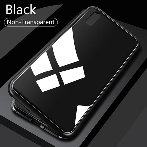 Double sided Magnetic Case for iPhone X Clear Tempered Glass Magnet Adsorption Case - V.I.P Digital Presence