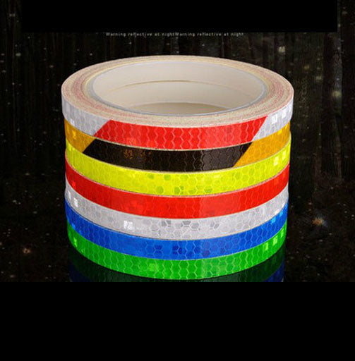 Bicycle reflective stickers mountain bike bicycle motorcycle fluorescent decal tape safety warning riding accessories - V.I.P Digital Presence