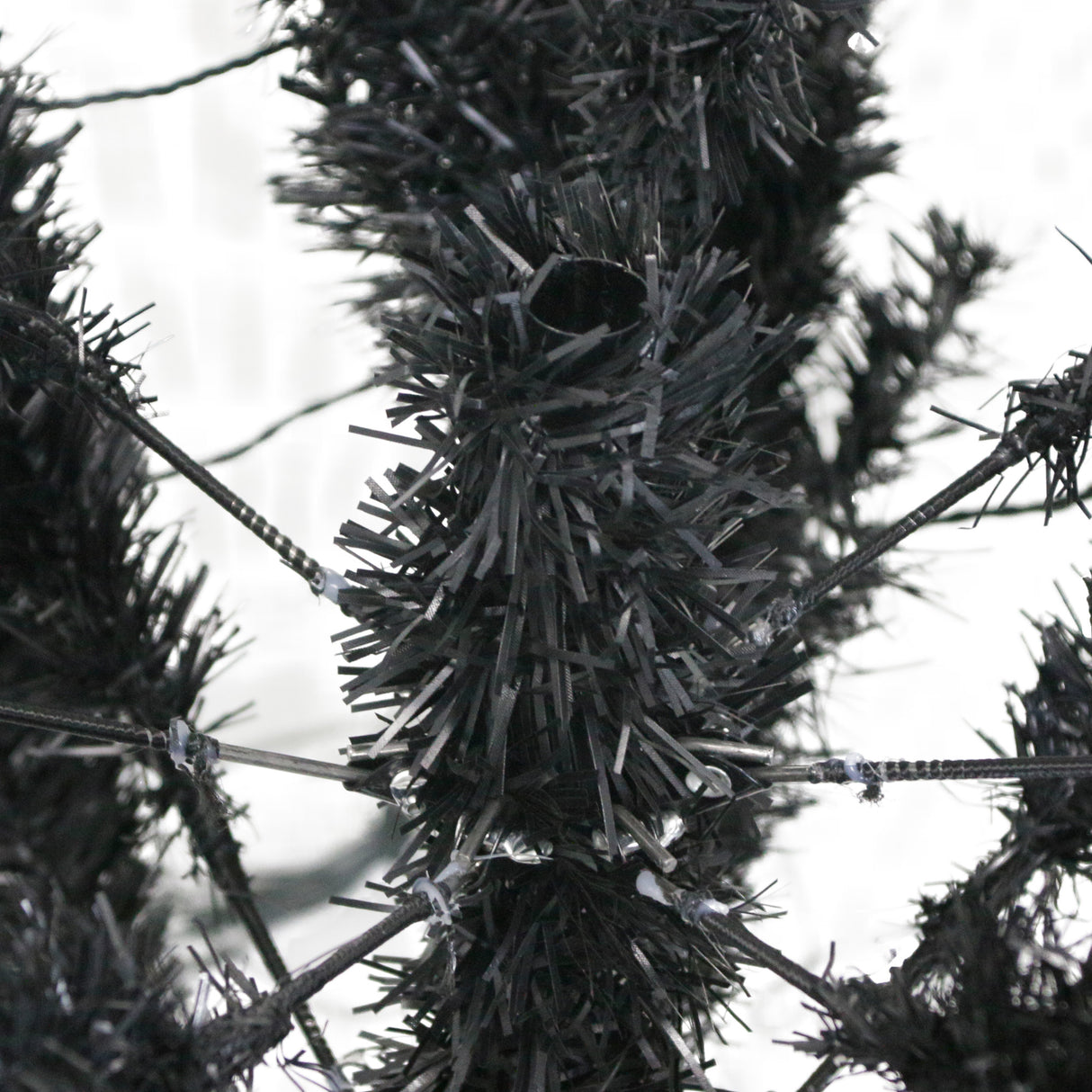 6FT artificial fir curved top Halloween tree, with 1080 lush branch tips and 300 LED lights in a Christmas and Halloween style - V.I.P Digital Presence