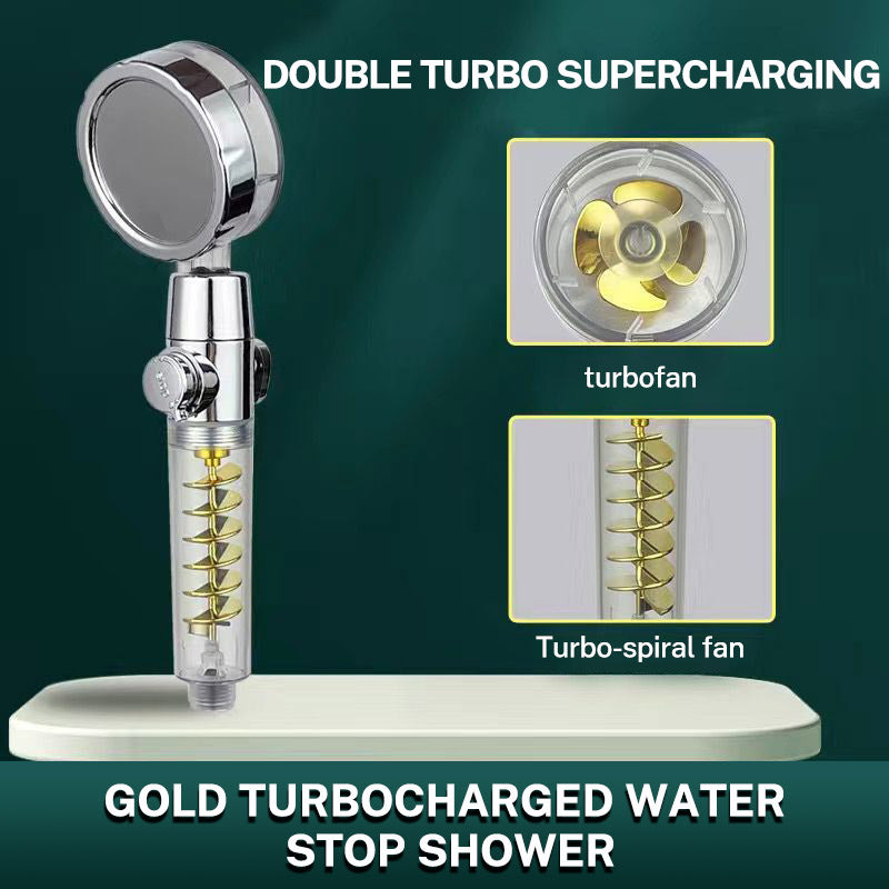 Xiao Man Waist Supercharged Sprinkler Head Dual Turbo Pressurized Propeller Fan Shower Head Shower Head - V.I.P Digital Presence