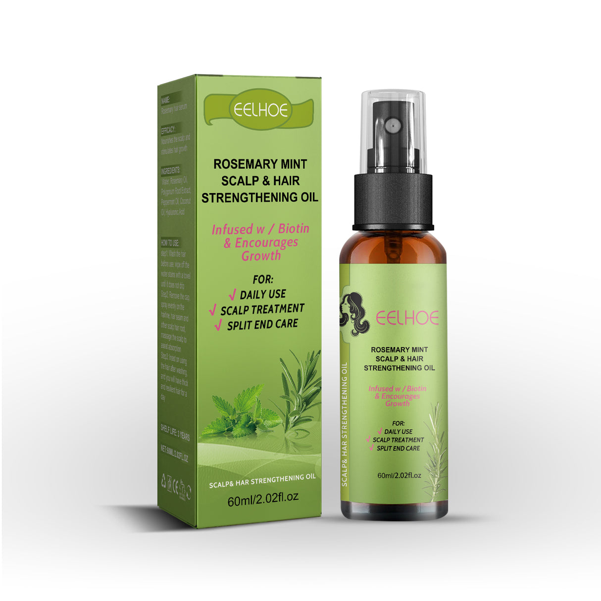 Rosemary Dense Hair Spray Hydrates Roots For Increased Elasticity Restoring Shine Anti-Set Hair Spray - V.I.P Digital Presence
