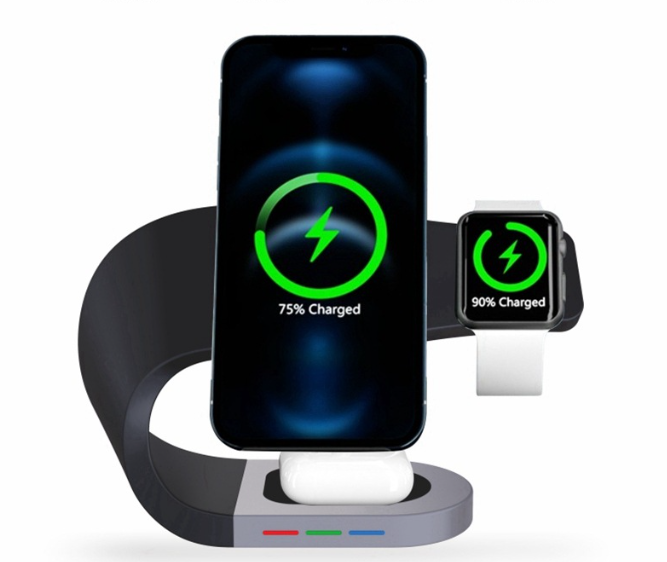 Magnetic suction multifunctional wireless charger suitable for iwatch watches mobile phones AirPod headphones three in one - V.I.P Digital Presence