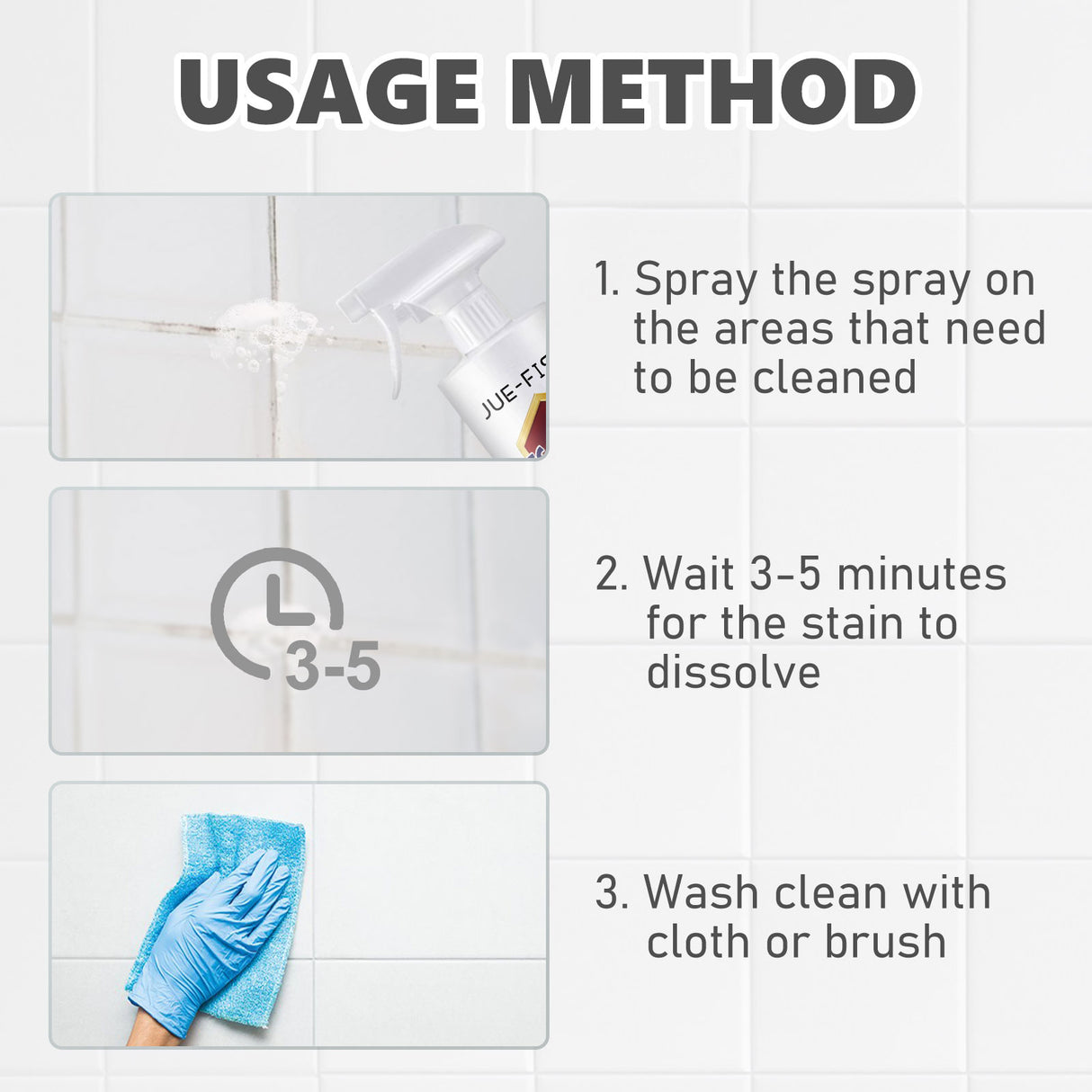 Jue-fish Tile Cleaning Spray, Kitchen Bathroom Wall Floor Tile Decontaminating Cleaning Spray - V.I.P Digital Presence