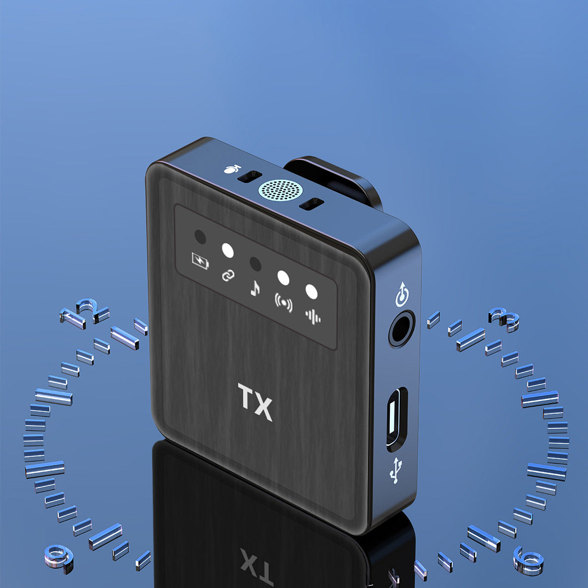 Square straight in outdoor shooting wireless lavalier microphone for live streaming with sales microphone - V.I.P Digital Presence