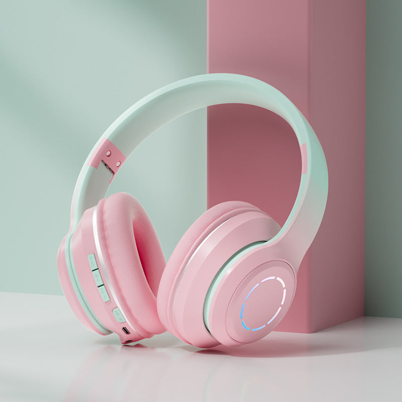 Gradient Bluetooth Earphones Head Mounted Phone Earphones Foldable Earphones - V.I.P Digital Presence