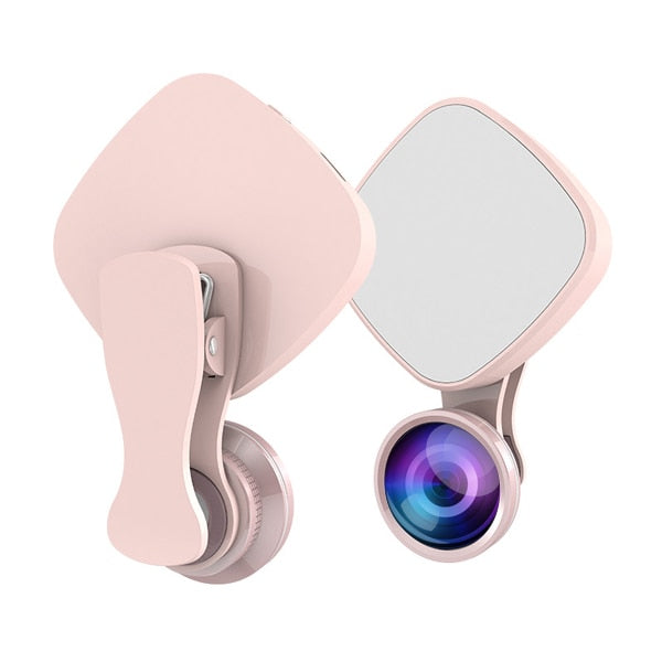 Selfie Ring Light with HD 3 in 1 Fisheye Wide Angle Macro Lens Flash Led Camera Phone Photography for iPhone Samsung Lens - V.I.P Digital Presence