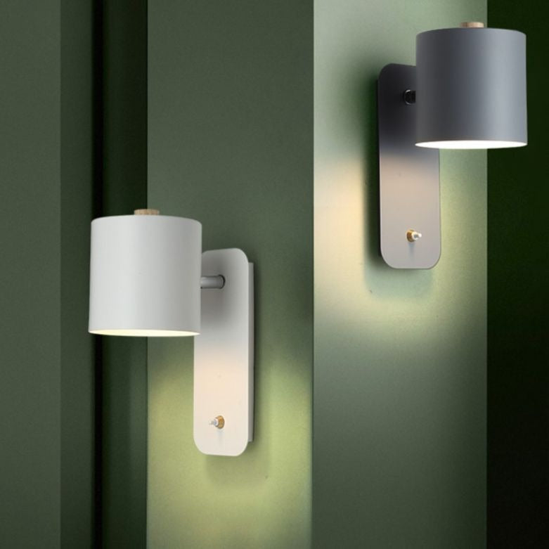 Nordic bedroom bedside lamp wall lamp study dining room corridor with switch wall lamp macaron LED minimalist wall lamp - V.I.P Digital Presence