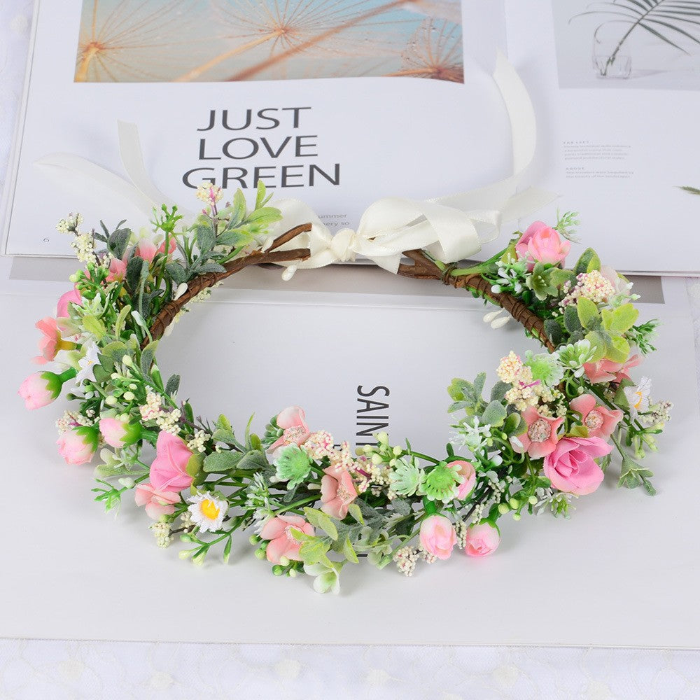 Forest style bride sweet flower headband hair accessories super fairy small floral accessories and makeup styling photography photography travel photography - V.I.P Digital Presence