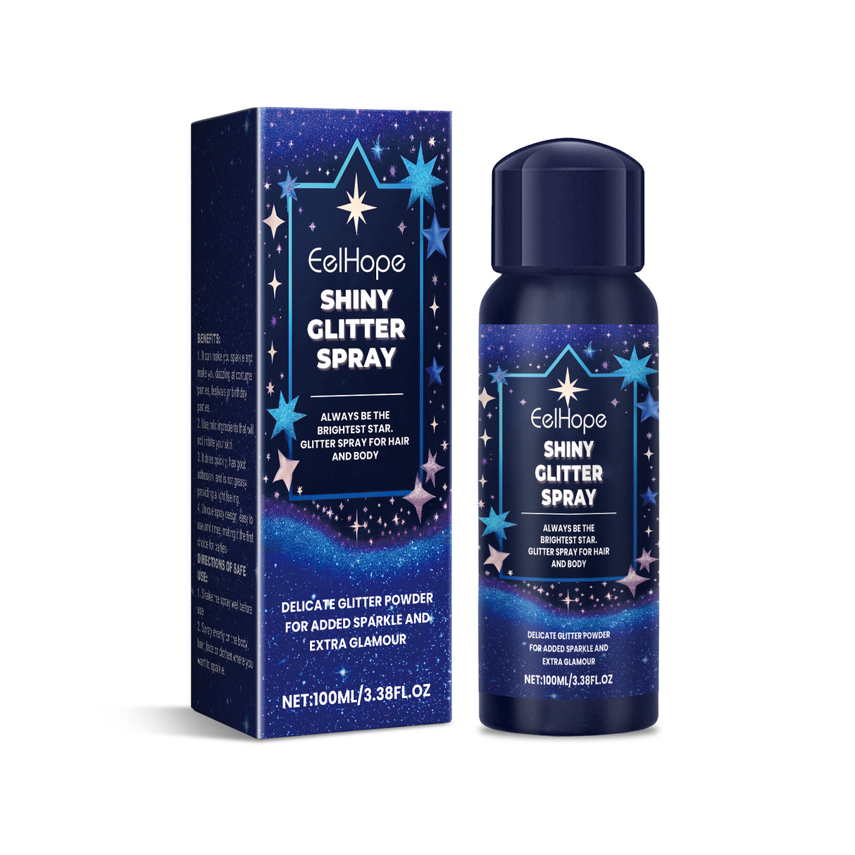 Body Glitter Spray, Facial Collarbone Hair Highlighter Spray To Brighten Glitter Ball Festive Carniva - V.I.P Digital Presence