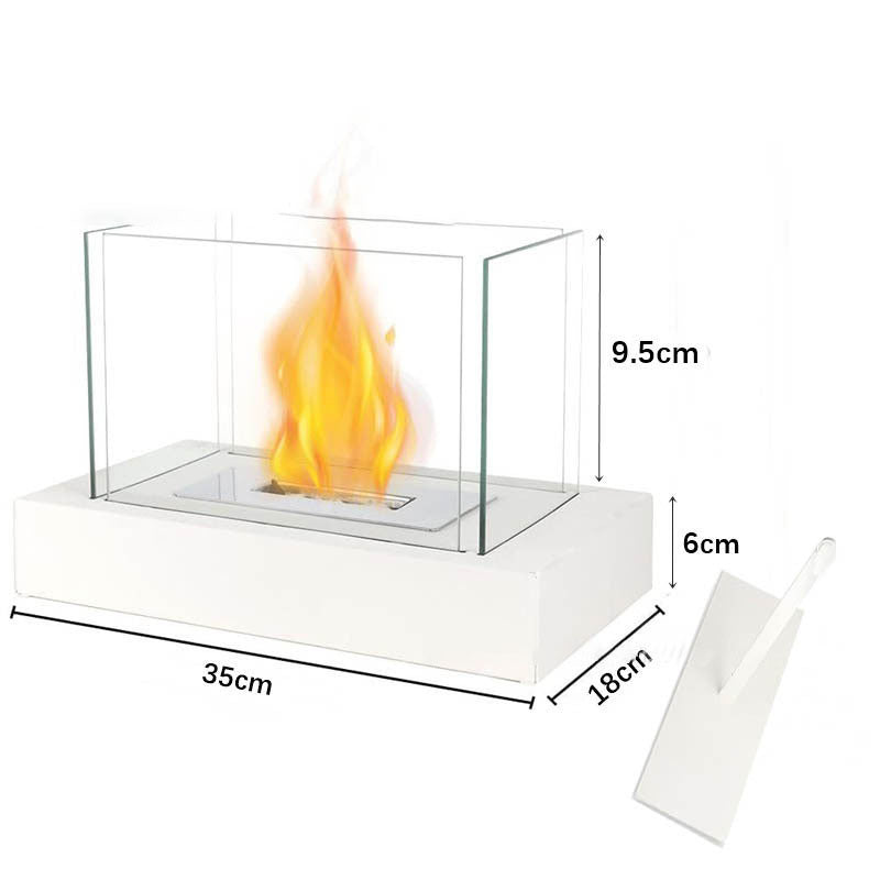 Four sided square alcohol fireplace lamp bar atmosphere desktop decoration heating oven lamp home real fire fireplace - V.I.P Digital Presence