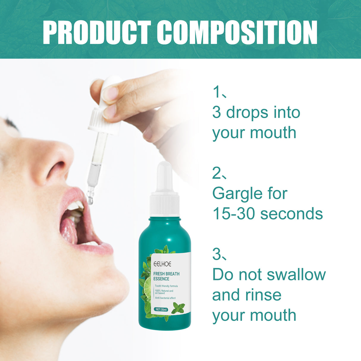 Fresh Breath Essence, Cleans Bad Breath And Leaves Fresh Breath Mint Scent Essence - V.I.P Digital Presence