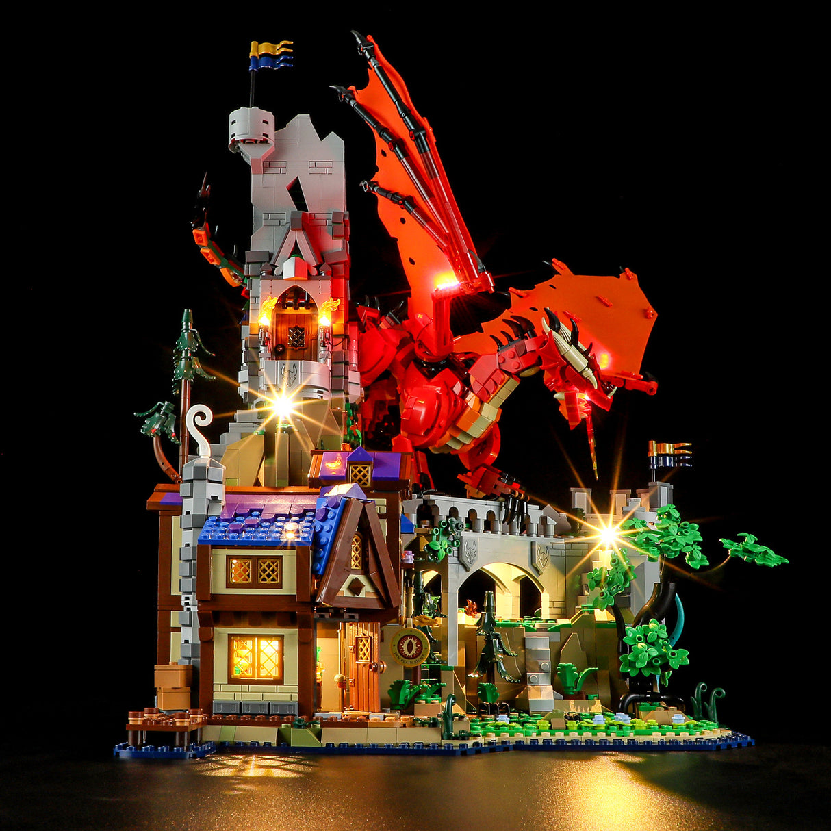 21348 Dragon and Dungeon Red Dragon Legend LED Lighting Building Blocks Toys Decorative Lights Gift - V.I.P Digital Presence