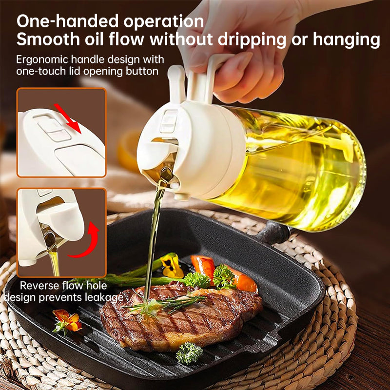 2-in-1 Kitchen Olive Oil Dispenser, Oil Sprayer, Grilling & Picnic Tools - V.I.P Digital Presence