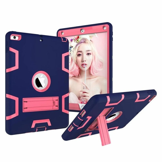 Armor Case For iPad2 iPad3 iPad4 Kids Safe Heavy Duty Silicone Hard Cover For Ipad 4 3 2 iPad 3 2 Tablet Case