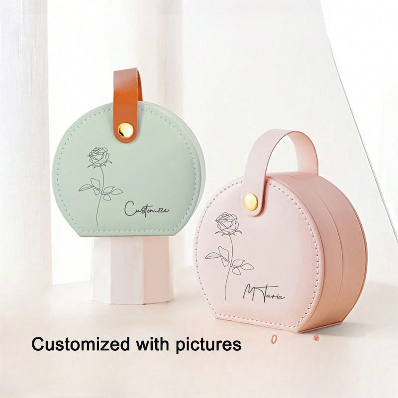 Customized pattern PU jewelry box for high-end travel rings necklaces and accessories - V.I.P Digital Presence