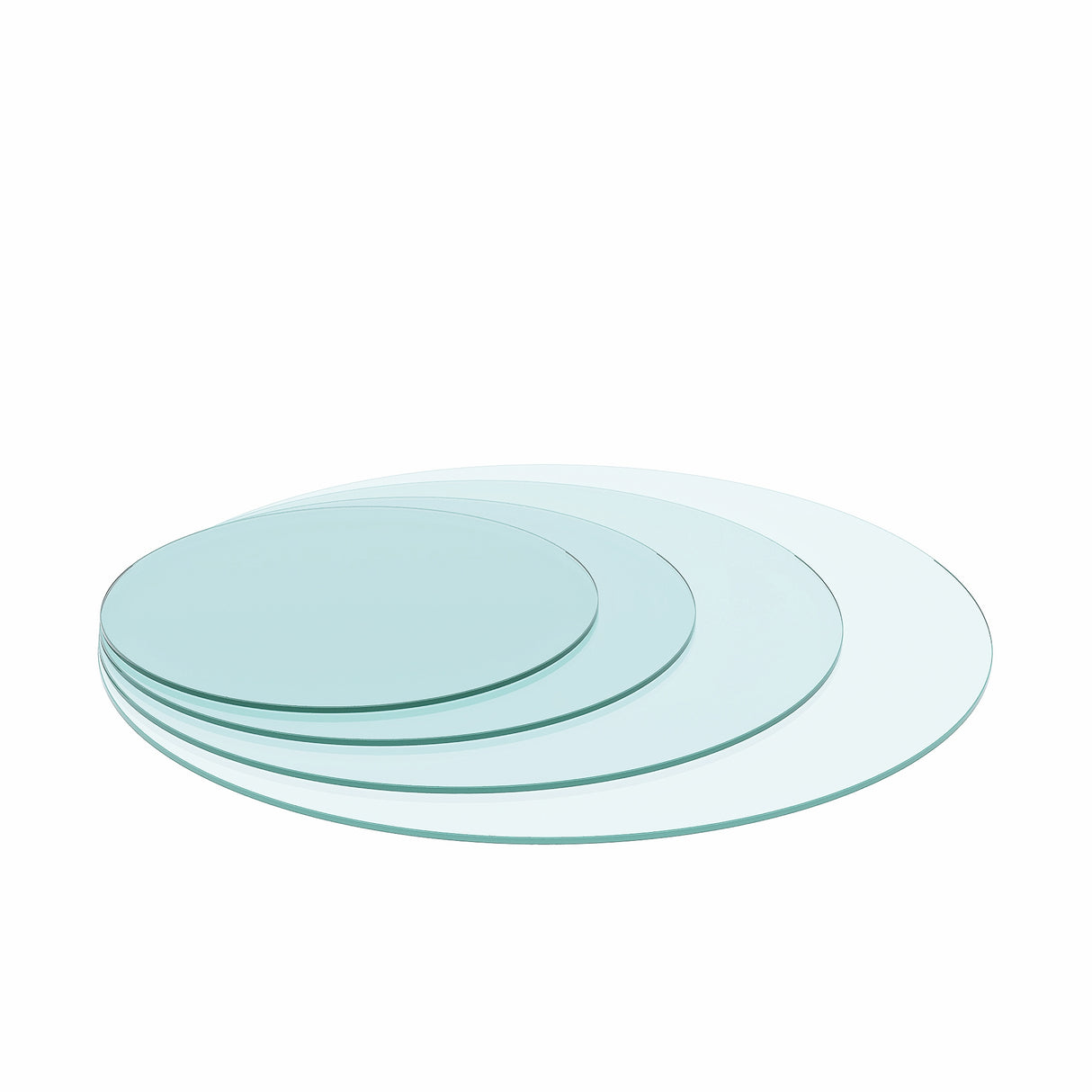 36" Inch Round Tempered Glass Table Top Clear Glass 1/4" Inch Thick Flat Polished Edge - V.I.P Digital Presence
