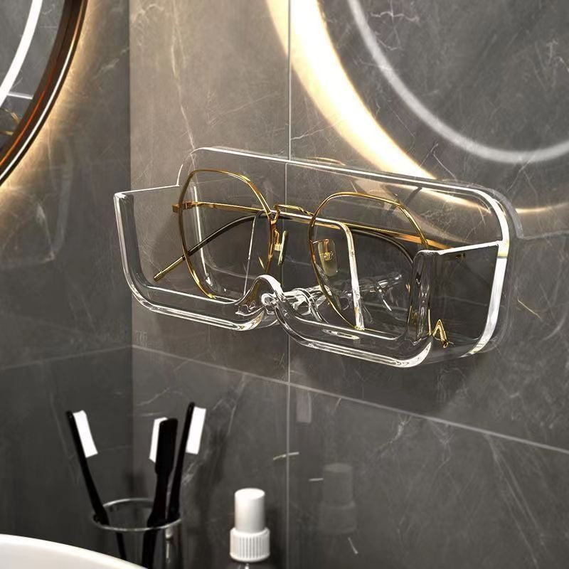 Glasses storage rack wall mounted non perforated decorative wall display sunglasses storage rack storage box - V.I.P Digital Presence