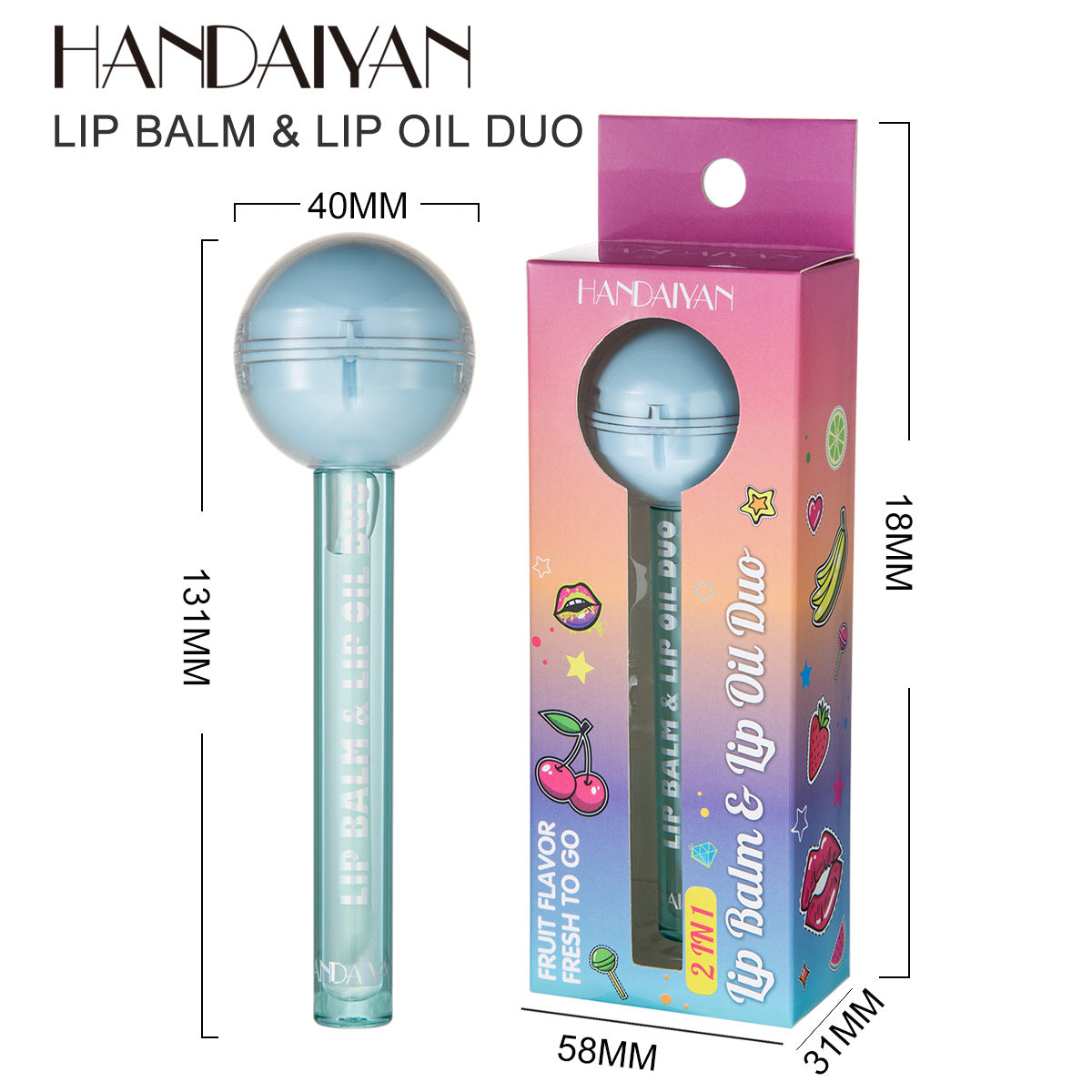 HANDAIYAN Dual-Use Lollipop Color-Changing Lip Balm Lipstick Moisturizing Lip Oil Lip Gloss - V.I.P Digital Presence