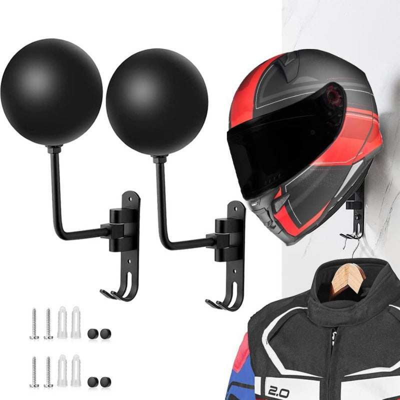 Universal motorcycle helmet rack wall mounted rotating display rack suitable for various desktop non punching placement racks - V.I.P Digital Presence