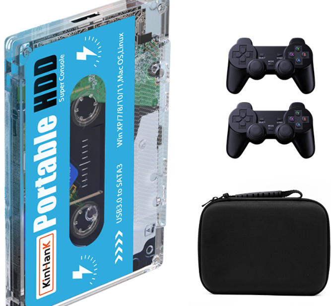 Kinhand 500G HDD Portable External Hard Drive Disk 55000 Retro Games For PSP/SEGA SATURN/Wii Gaming Card for Computer Laptop - V.I.P Digital Presence