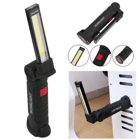 Foldable Flexible Hand Torch Work Light Magnetic Inspection Lamp COB LED Flashlight Built in Battery USB Charging Port