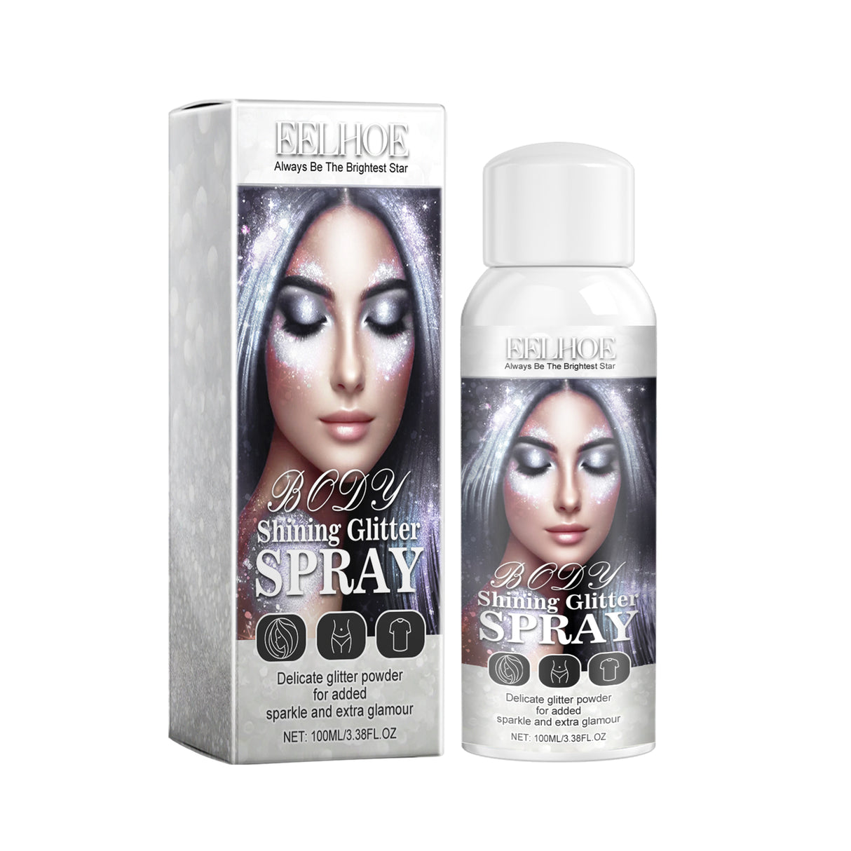 Body Glitter Spray, Body Glitter Highlight Spray Natural Stereo Long-Lasting Brightening Glitter Powder - V.I.P Digital Presence