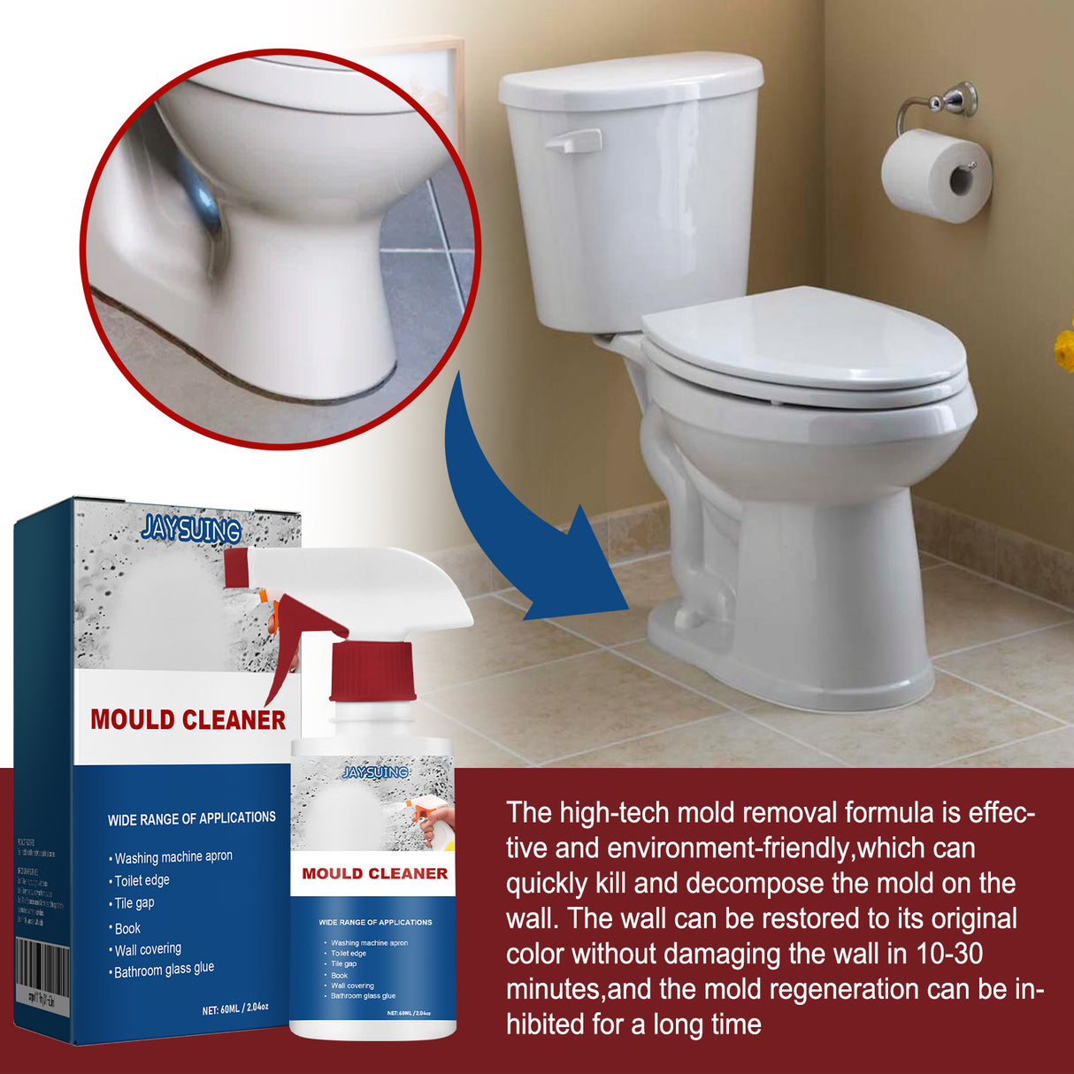 Mold Remover Spray, Ceiling Bathroom Tile Wall Multi-Effect Cleaning Decontamination And Mildew Removal Spray - V.I.P Digital Presence