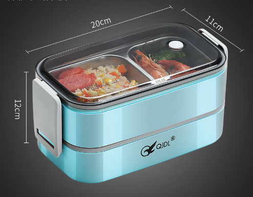 Microwaveable portable double-layer 304 stainless steel compartment insulation lunch box - V.I.P Digital Presence
