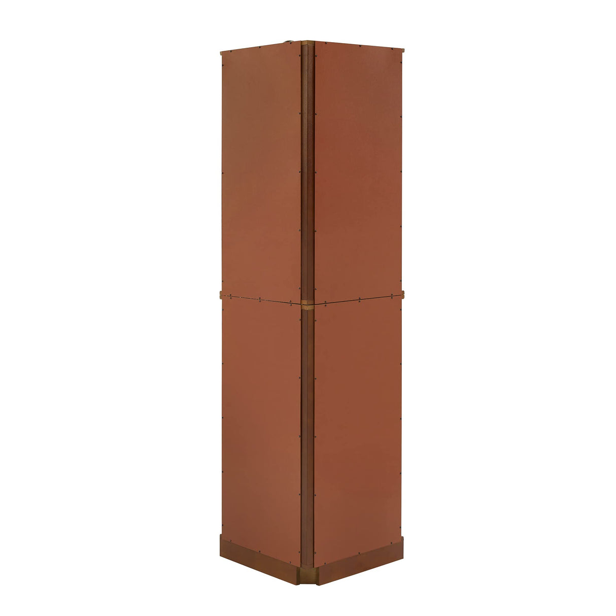 6 shelves corner Curio display cabinet with light mirror and adjustable shelves, walnut wood (excluding E26 light bulbs) - V.I.P Digital Presence