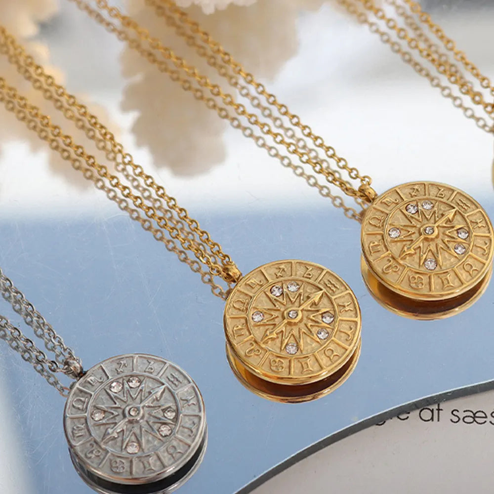 Zircon Titanium Steel Timepiece Shape Necklace - V.I.P Digital Presence
