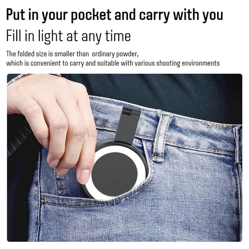 Magnetic LED Fill Light for Phone Selfie Light LED Video Light 2500K-9000K Dimmable Built-in Battery Replacement for iPhone Vlog - V.I.P Digital Presence