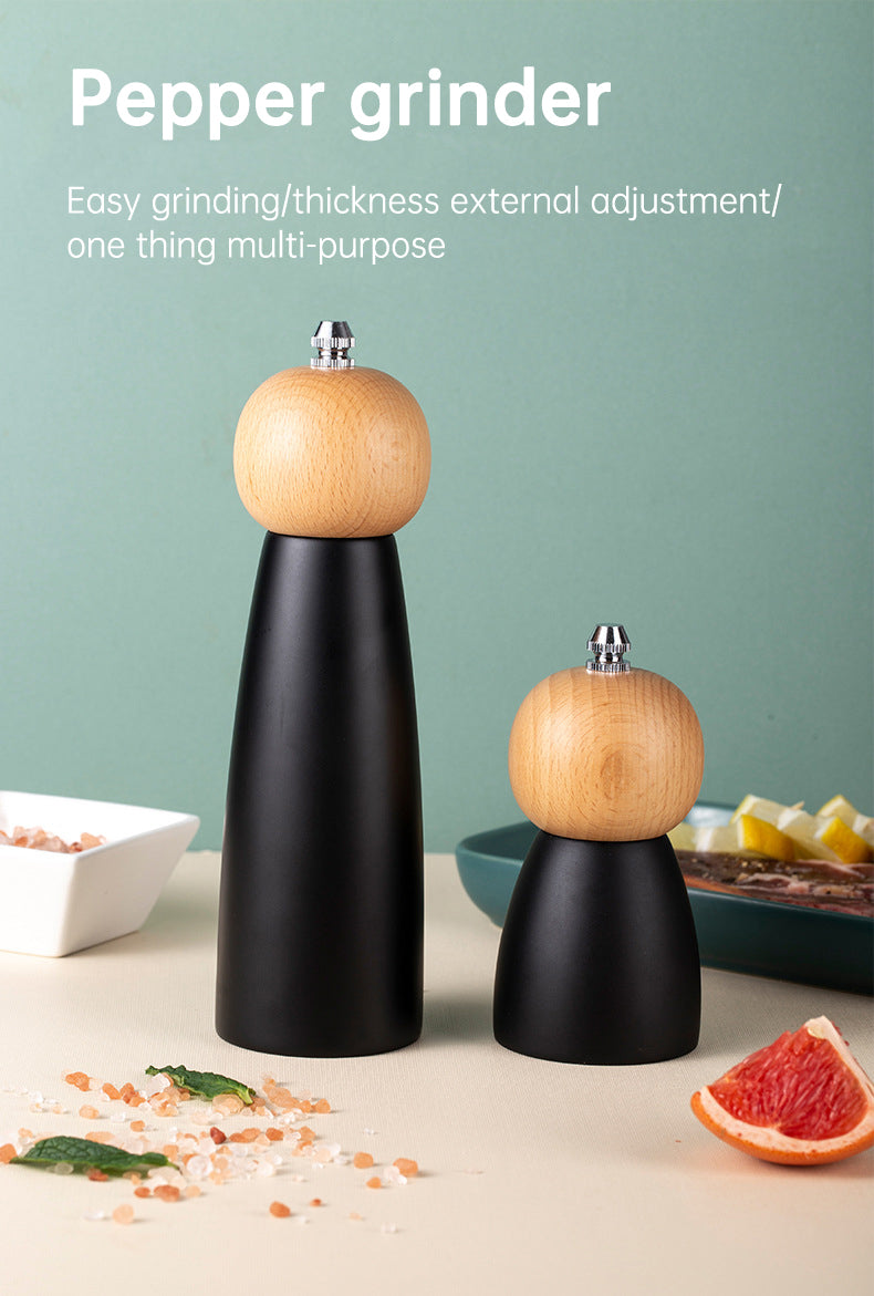 Kitchen Adjustable Coarseness Wood Pepper Grinder Mill Wooden Manual Sea Ceramic Grinding Mechanism Salt Mill - V.I.P Digital Presence