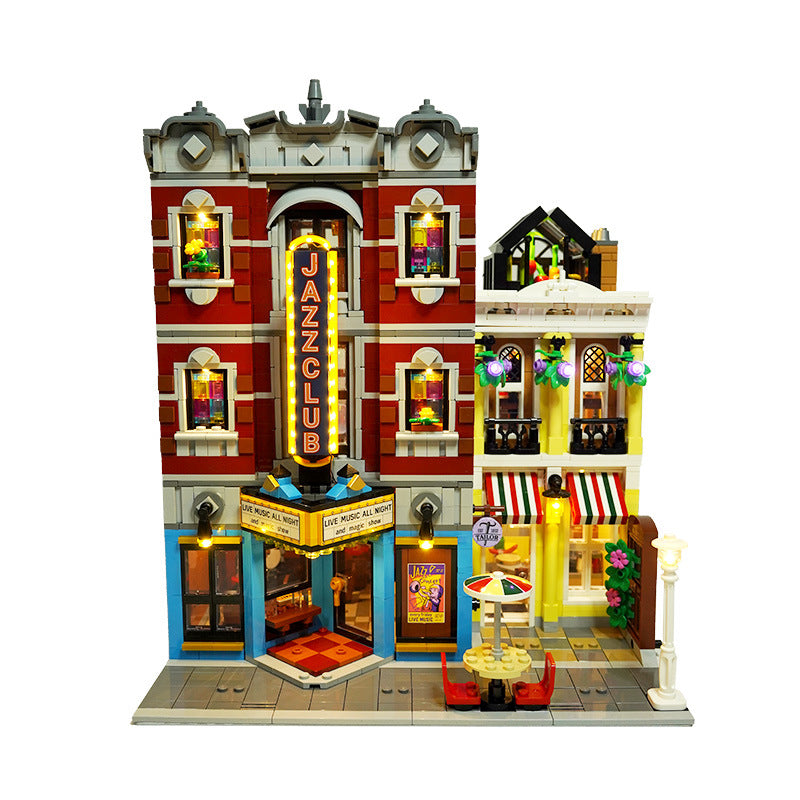 Building block lighting is compatible with LEGO 10312 Jazz Club Street View Building Blocks and LED lights - V.I.P Digital Presence