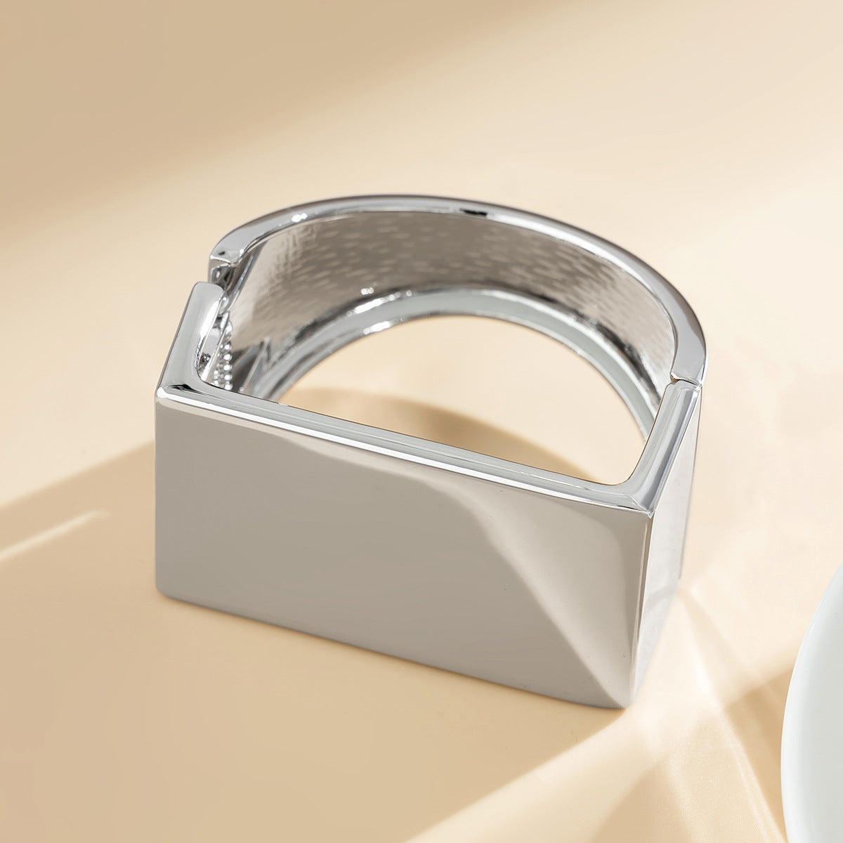 Retro personalized metal square mirror bracelet with frosted curve bracelet - V.I.P Digital Presence