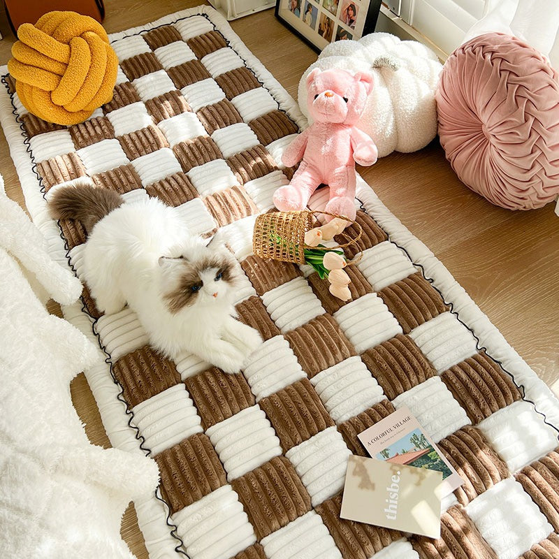 Autumn and winter plush bedside mat anti-skid chenille Mantou mat bedroom tatami sleeping carpet - V.I.P Digital Presence