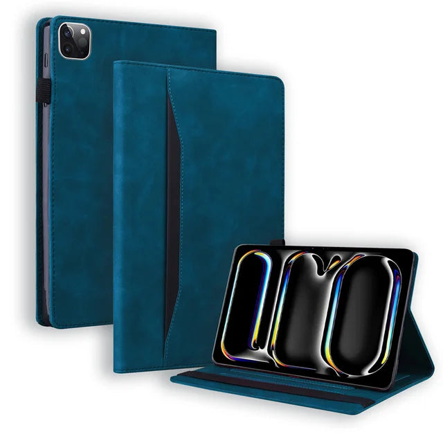 Funda para iPad Pro 11 de 13 pulgadas (2024), funda de piel sintética suave de TPU con parte trasera tipo libro para iPad Pro M4 de 11 y 13 pulgadas.