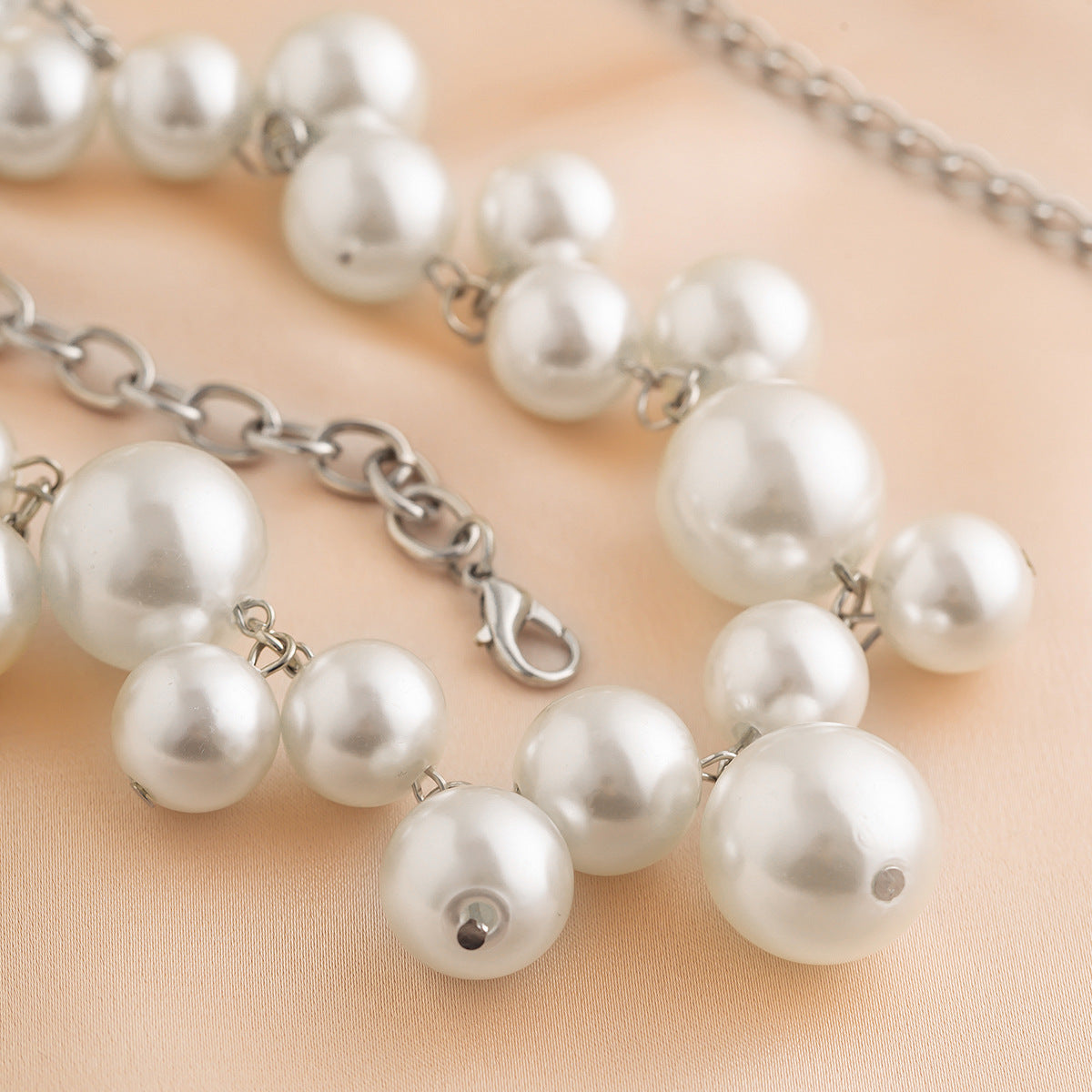 Fashion design imitation pearl tassel waist chain female creative round bead splicing body chain - V.I.P Digital Presence