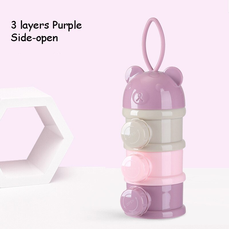 3 / 4 layers Bear Style Portable Baby Food Storage Box Essential Cereal Cartoon Infant Milk Powder Box Toddle Snacks Container - V.I.P Digital Presence