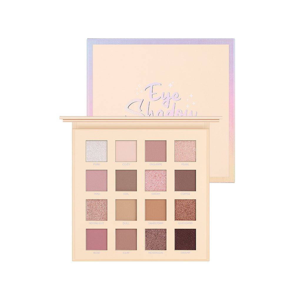 Mee Carney Beauty Makeup 16 Color Eye Shadow Plate Ins Matte Pearl Glitter Pink Earth Color Eye Shadow Plate MC12 - V.I.P Digital Presence