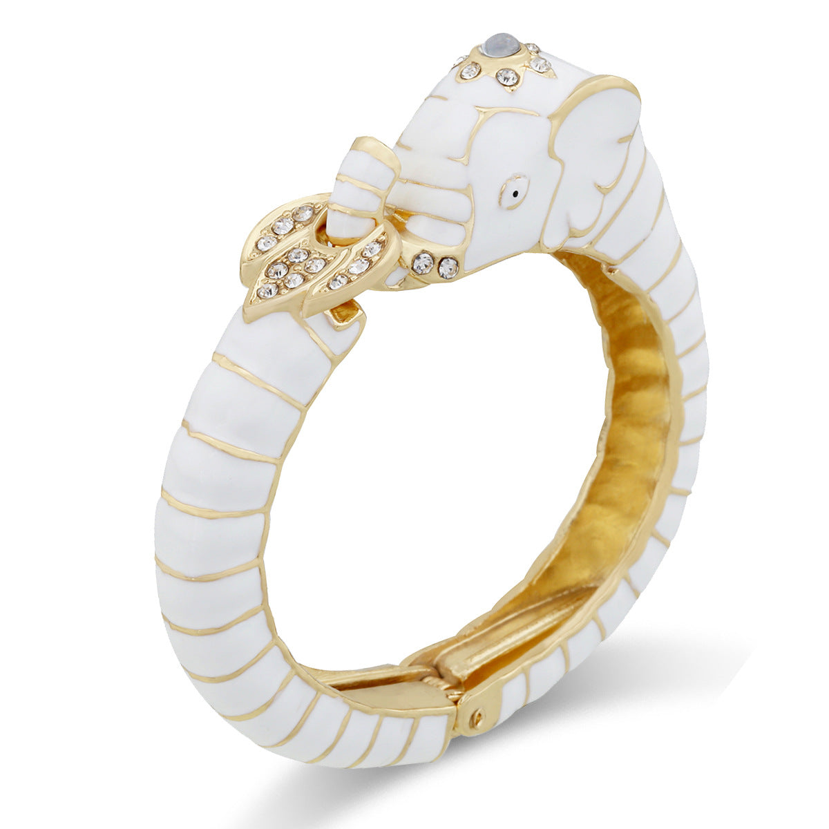 European and American fashion jewelry elephant enamel oil drip alloy open bracelet - V.I.P Digital Presence