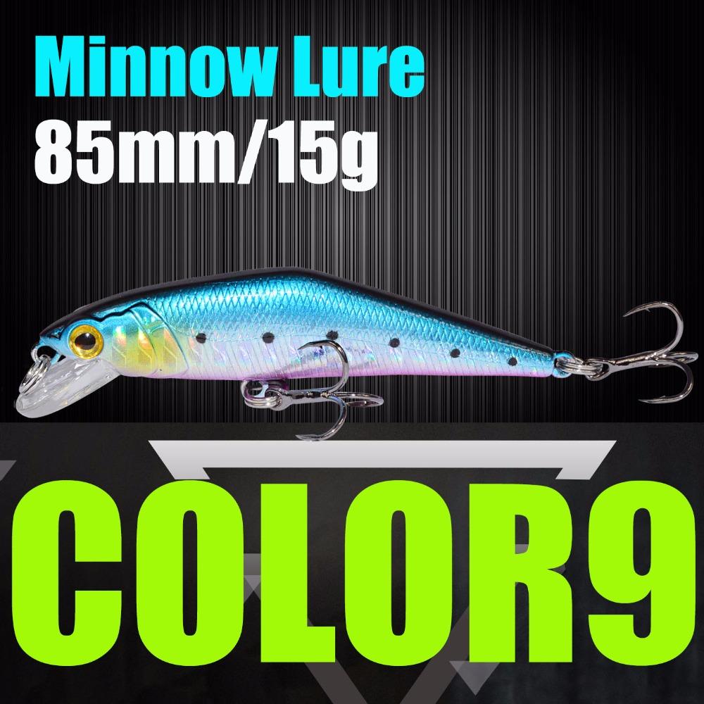 Señuelo de pesca AFISHLURE Wobblers Trucha 85 mm/15 g Minnow Cebos duros Iscas Artificial Pesca Leurre
