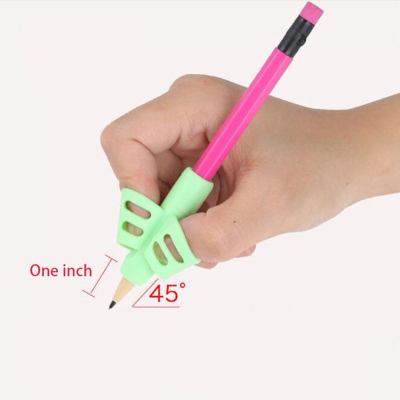 Two-Finger Pen Holder Silicone Baby Learning Writing Tool Correction Device Pencil Set Stationery 3 Piece Set Gift 2 Piece Fish - V.I.P Digital Presence